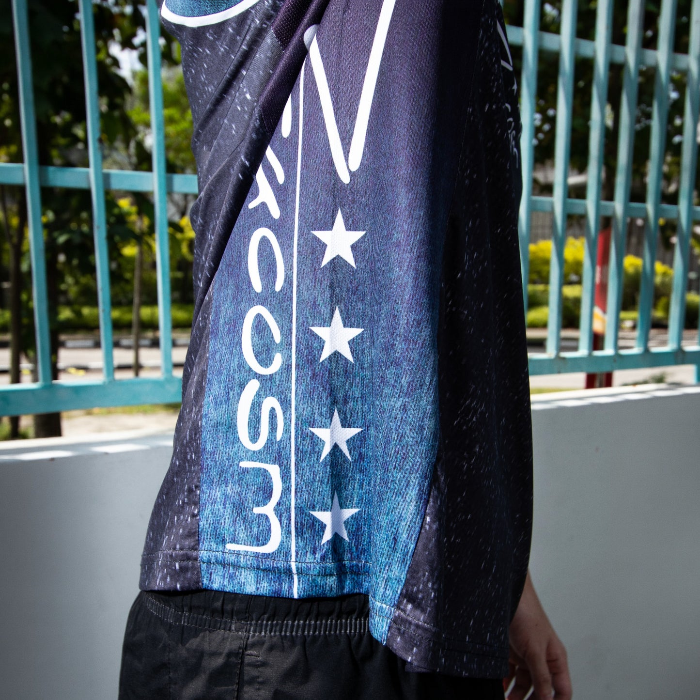 PARACOSM FALSE DENIM JERSEY